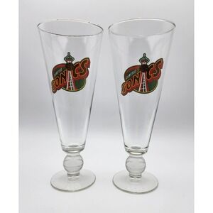 SEATTLE SUPERSONICS DRINKING GLASSES VTG‎ SPIRITS SET OF 2